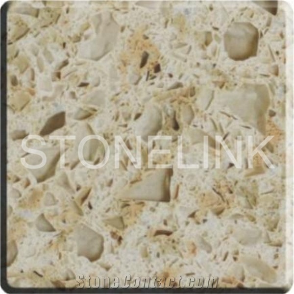 Slqu-063,Palace Beige Quartz Stone,Artificial Quartz Stone Floor Tile,Wall Tile