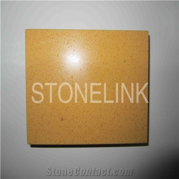 Slqu-074 Sunset Gold Artificial Quartz Tile
