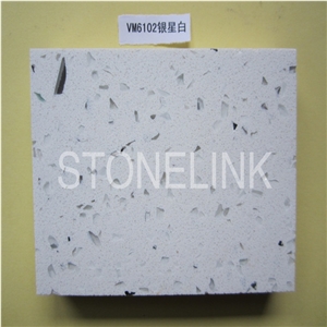 Slqu-083 Galaxy White Artificial Quartz Stone,Quartz Tile,Slab,Countertop