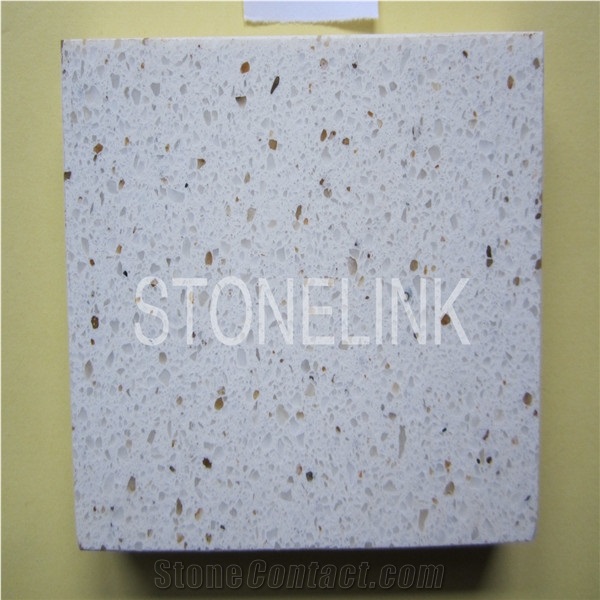 Slqu-084,Golden Dot Quartz Stone,Artificial Quartz Stone Stair,Window Sill,Tile
