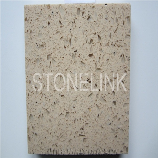 Slqu-085 Sand Beige Artificial Quartz Stone,Engineered Stone Floor Tile,Slab