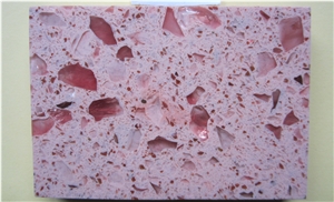 Slqu-094 Beauty Pink Engineered Stone,Artificial Quartz Stone Tile,Slab