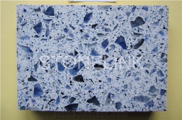 Slqu-095, Blue Sea Cambria Quartz Stone Tiles & Slabs, Artificial Stone Wall Tile, Floor Tile