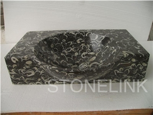 Slsi-023, Sea Shell Marble Basin, Chinese Gegrous Basin, Countertop Basin