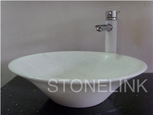 Slsi-039, Crystal White Marble Basin, Countertop Basin, Wash Bowl