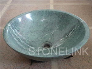 Slsi-088, Green Marble Round Sinks & Basins, Countertop Basin