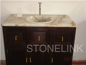 Slsi-094, White Onyx Countertop Sinks & Basins, Countertop Wash Bowls