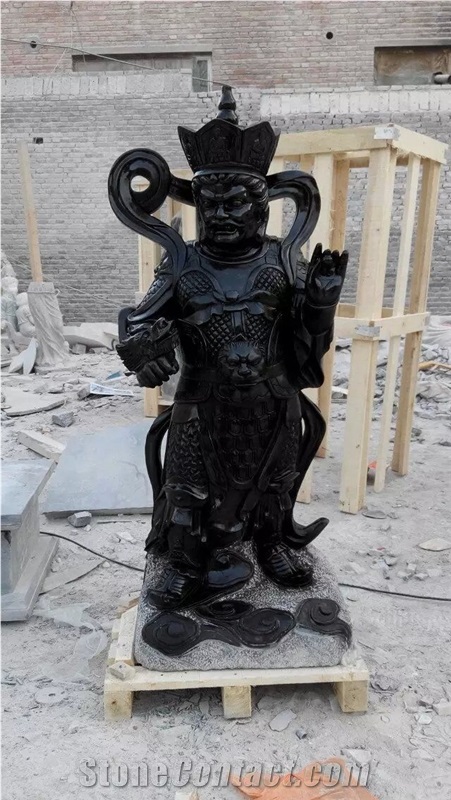 Black Granite Carving Religious Statues, Shanxi Black Granite Religious Statues