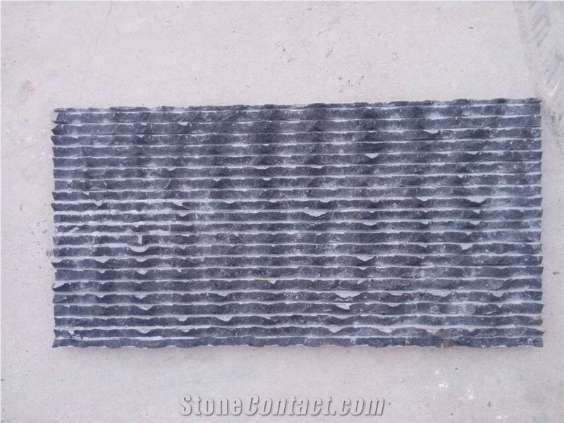 Black Limestone Culture Stone Pannel Flowing Water Wall Cladding Venneer