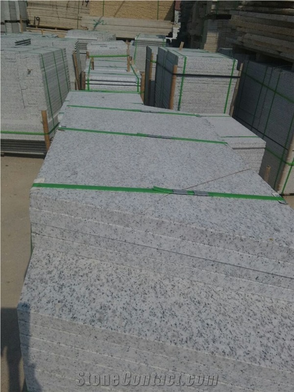 Shandong Muping White Sesame Granite Slabs Tiles Cheap Prices, China White Granite