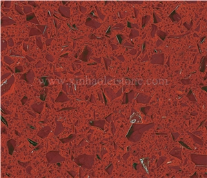 A801 Crystal Red Quartz Tiles&Slabs,China Red Color Quartz Stone.