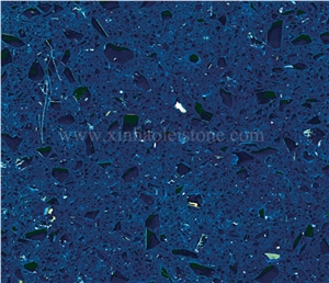 A803 Crystal Dark Blue Quartz,China Dark Blue Engineered Quartz Stone Tiles&Slabs