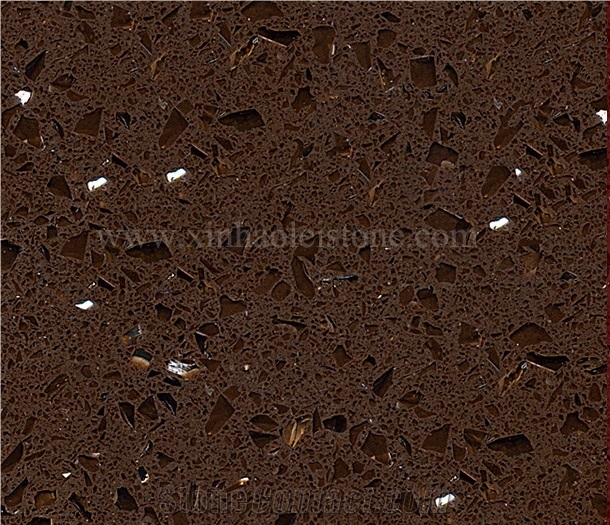 A815 Crystal Dark Brown Quartz,China Crystal Dark Brown Quartz Stone Tiles&Slabs.