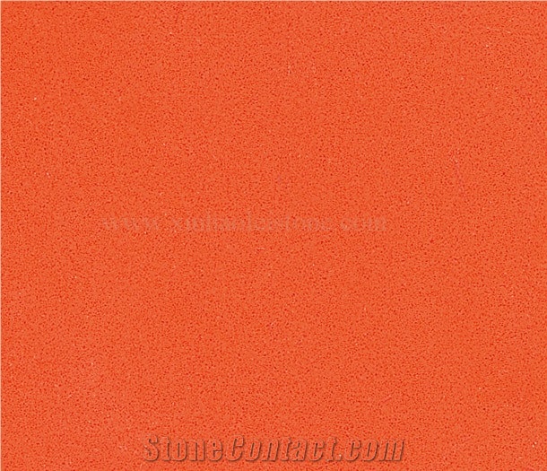 B811 Pure Dark Orange Quartz,China Pure Dark Orange Engineered Quartz Stone Tiles&Slabs