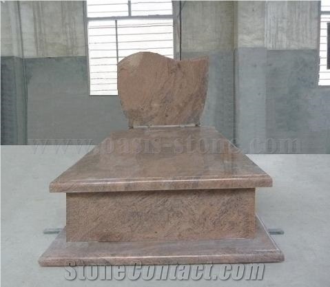 Multicolor Red Granite Tombstone/Monument, Red Granite Monument & Tombstone