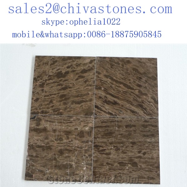 Coffee Brown Marble Tiles Slab with Competitive Price