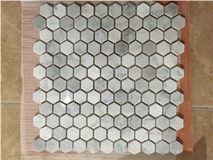 Carrara White Hexagon Marble Mosaic