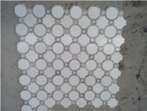 Waterjet Marble Mosaic Polished Mosaic for Wall /Flooring