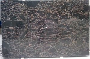 China Portoro Black Marble Slabs & Tiles, Athens Golden Black Marble , Athens Portoro Marble