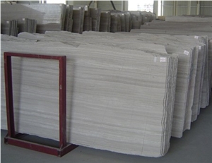 White Wood Grain Marble Slabs & Tiles,White Wood Marble,China Serpeggiante Marble，Guizhou Wood Grain Marble