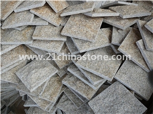 Blocks Stock-Beige Mushroom Stone/ G682 Padang Giallo Granite/ Rust Yellow Granite Mushroom Stone Split Face for Wall Cladding