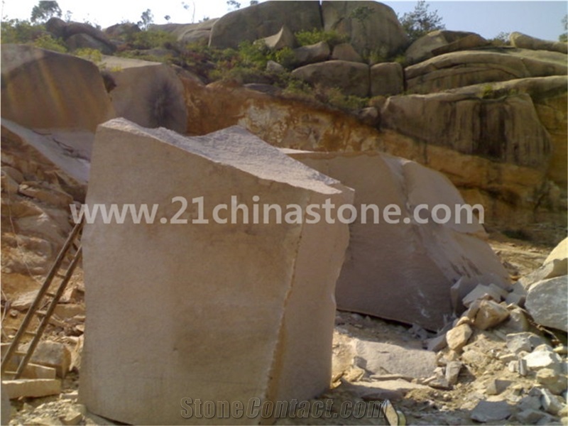 Blocks Stock-Beige Mushroom Stone/ G682 Padang Giallo Granite/ Rust Yellow Granite Mushroom Stone Split Face for Wall Cladding