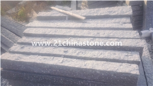 G603 Granite Garden Stone Pillars/China Sesame White Grey Granite Palisade Landscaping Stone