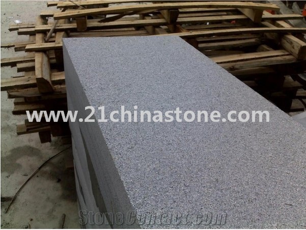 G654 Brushed Impala Black Granite Tiles for Exterior Stone, China Grey Granite