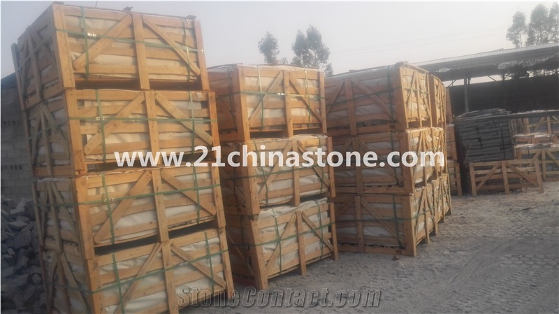 Hot Sale-China G603 Granite Bianco Sardo Crystal Granite Cube Stone/Cobble Stone Flooring Paver Landscaping Stone