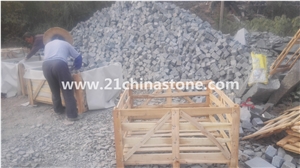 Hot Sale-G603 Granite Bianco Sardo Granite Cobble Stone / China Grey Granite Cube Stone Pavers for Landscaping Stone Exterior Stone