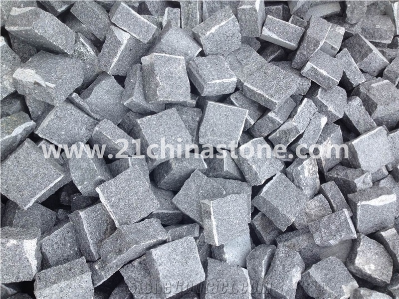 Own Factory-G654 Granite/ China Impala Black Granite Cube Stone/Cobble Stone Pavers