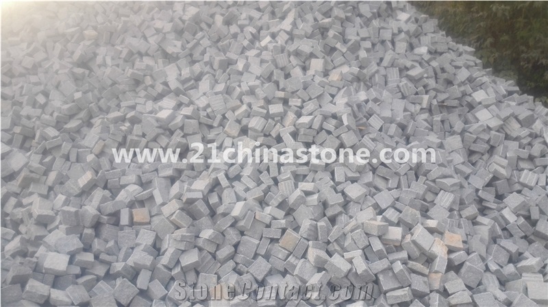Own Factory-G654 Padang Dark Black Granite Cube Stone/China Impala Black Granite Cobble Stone Pavers Good Price