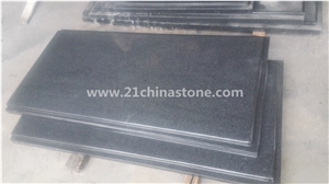 Own Factory-G654 Padang Dark Black Granite Tabletops/ China Impala Black Granite Interior Decoration Table Tops Good Price, G654 Granite Tabletops,Reception
