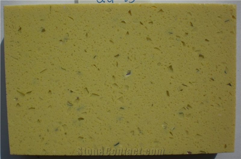China Cheap Price Yellow Artificial Stone Quartz Stone Tiles & Slabs