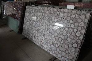 China Grey Agate Semi Precious Gemstone Slab Tile Paver Cover Flooring