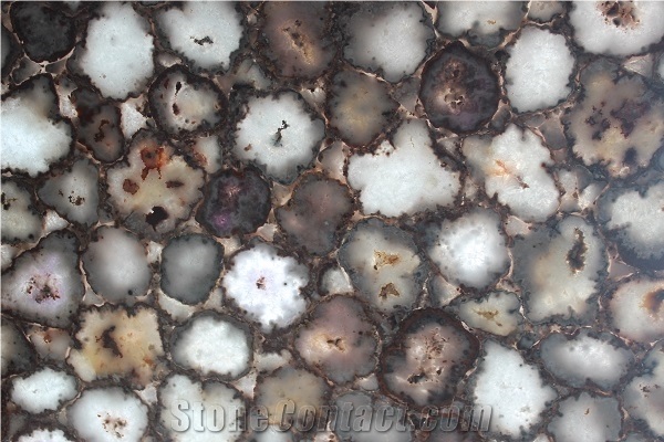 China Grey Agate Semi Precious Gemstone Slab Tile Paver Cover Flooring