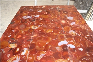 China Red Agate Semi Precious Gemstone Slab Tile Paver Cover Flooring