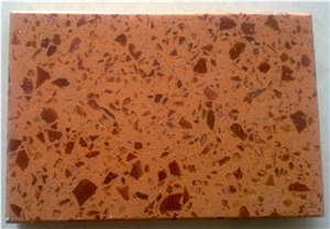 First Selling Precut Laminate Brown Artificial Stone Quartz Stone Tiles & Slabs