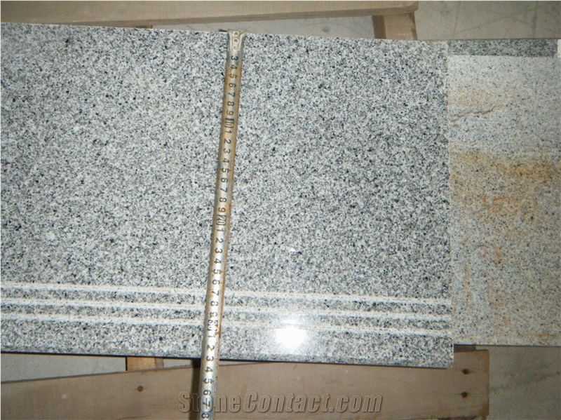 G614 Polished Steps&Risers, China Grey Grantie Stairs, G614 Granite Steps