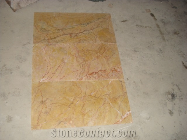 Guang Yellow Marble Tiles/Covering/Flooring, Polished China Yellow Marble Cut to Size Tile