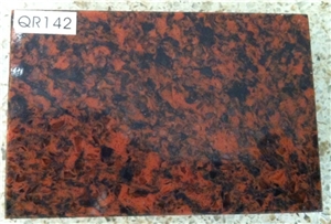Red Artificial Stone Quartz Stone Tiles & Slabs