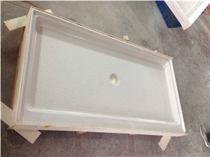 White Cultured Marble Shower Tray, Cultured Marble Shower Pan
