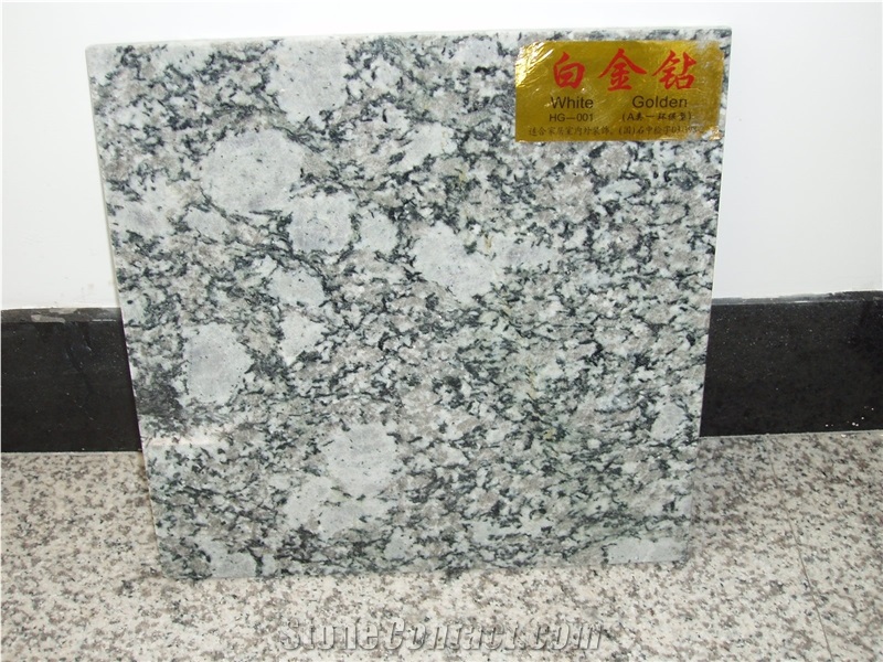 White Diamond Grain Granite Slabs & Tiles