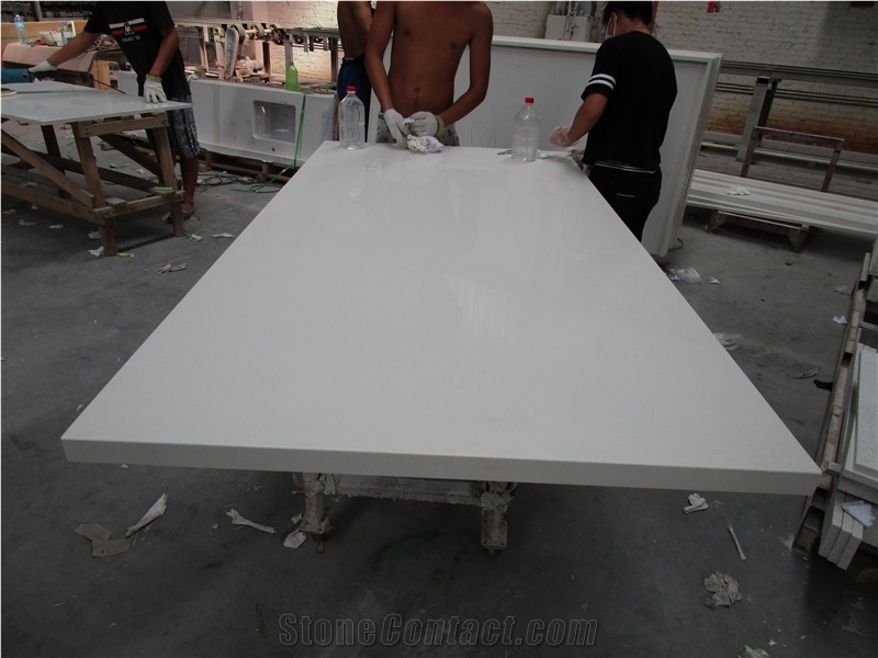White Quarzite Kitchen Countertop/Bar Top/Worktop/Vanity Top, White Quartzite Kitchen Countertops