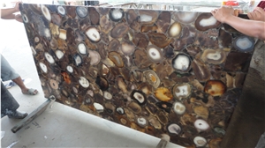 Xiamen China Uruguay Agate Semi Precious Gemstone Slab Tile Paver Cover Flooring