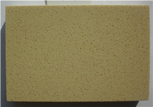 Yellow Small Grain Artificial Stone Quartz Stone Tiles & Slabs