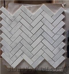 Bianco Carrara Marble Mosaic, White Marble Mosaic