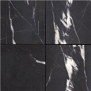Black & Nero Marquina Marble Good Price, Chinese Cheap Black Marble Slab and Tile,Oriental Black Marble Supplier