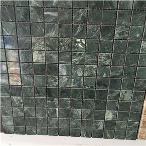 Variegated Big Flower Green Marble Mosaic for Interior Decoration