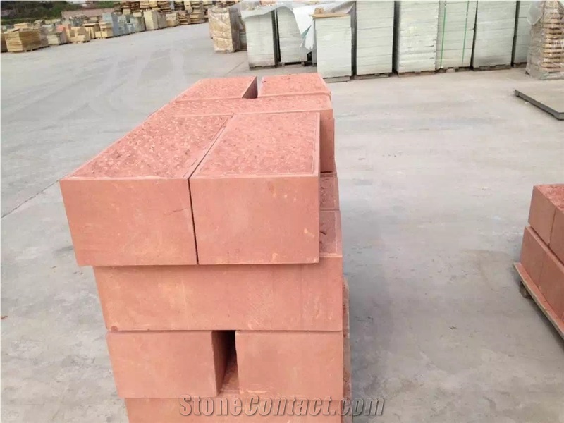Red Sandstone Cube Stone & Pavers